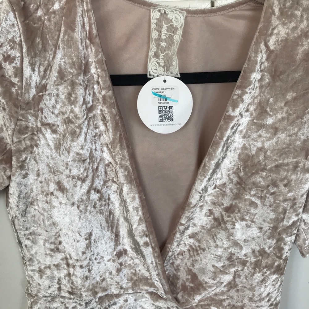 Velvet body suit